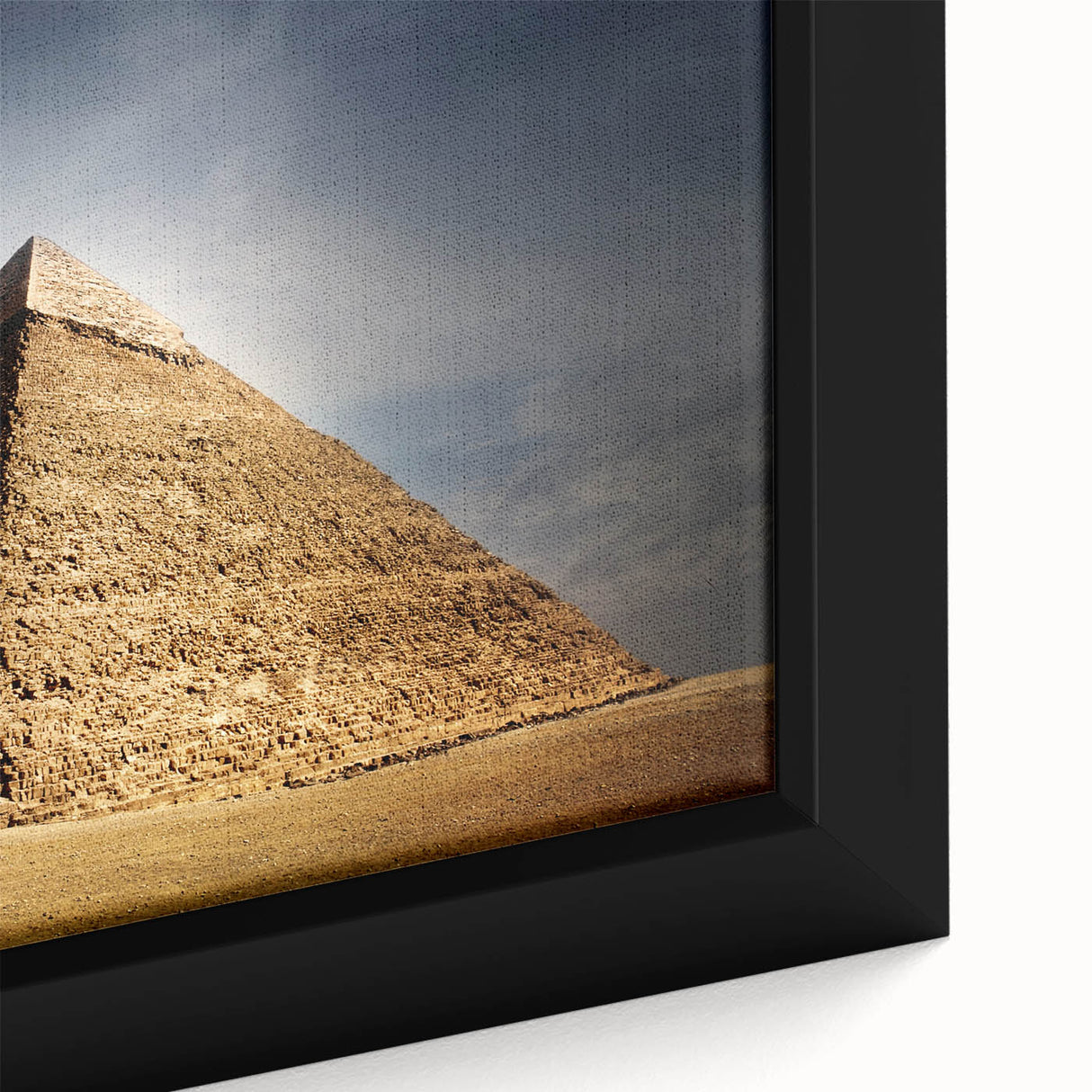 Extra large framed canvas of a textured, colorful Egyptian landscape, ideal for living room decor.