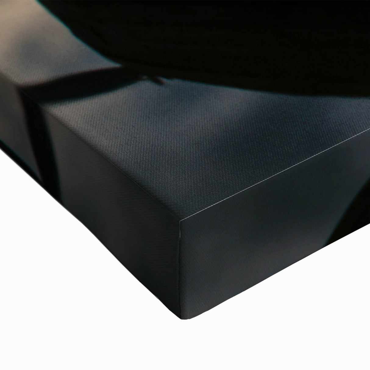 Large art of a black and white landscape painting depicting Myanmar scenery on stretched canvas.