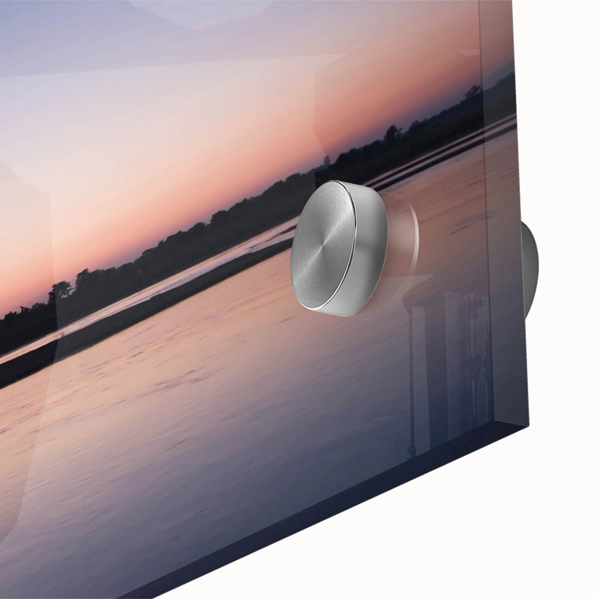 Large abstract depiction of Nepalese scenery in pastel shades on acrylic glass, ideal for dining room art.