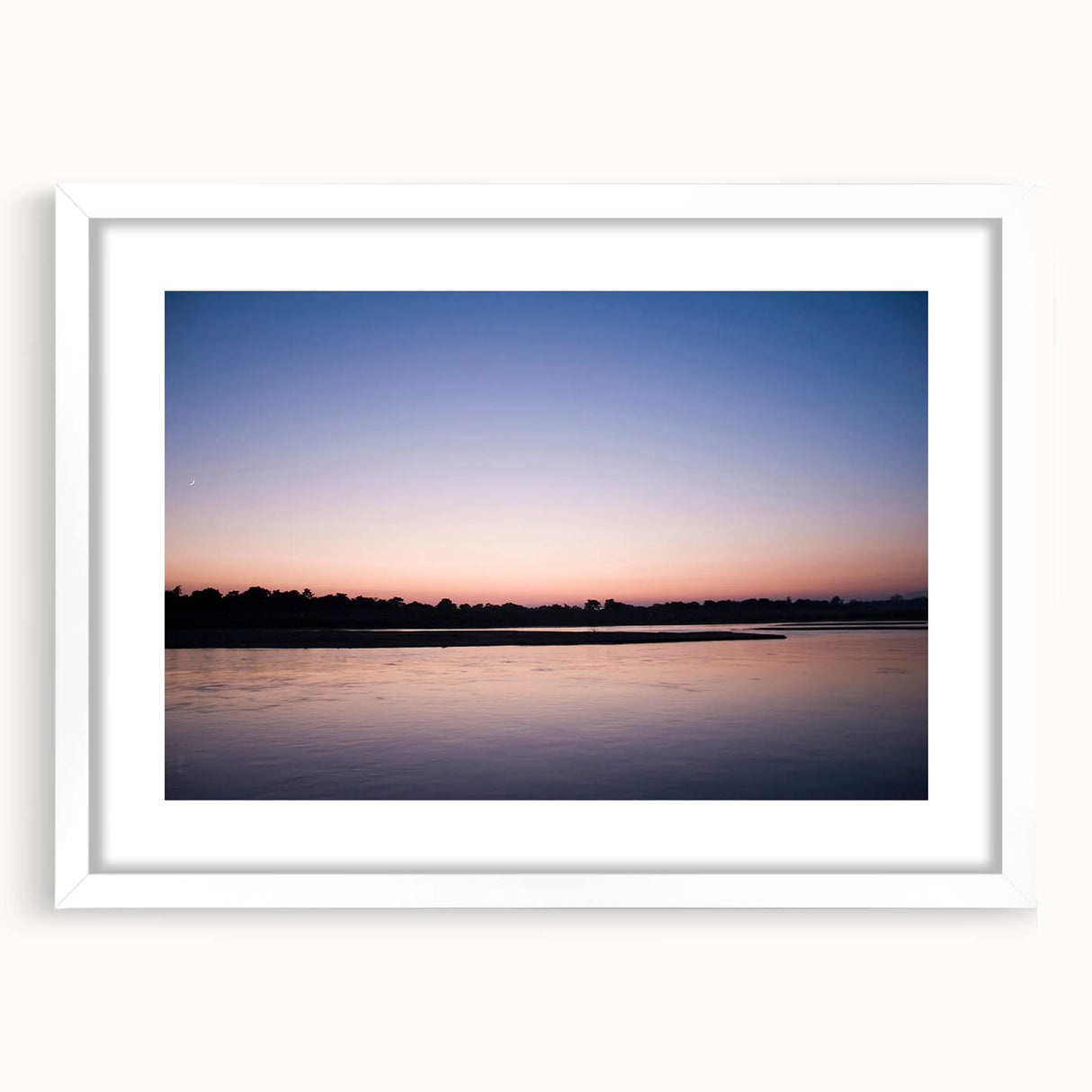 Abstract art print of Nepal scenery in muted earth tones on a framed canvas, suitable for dining room decor.