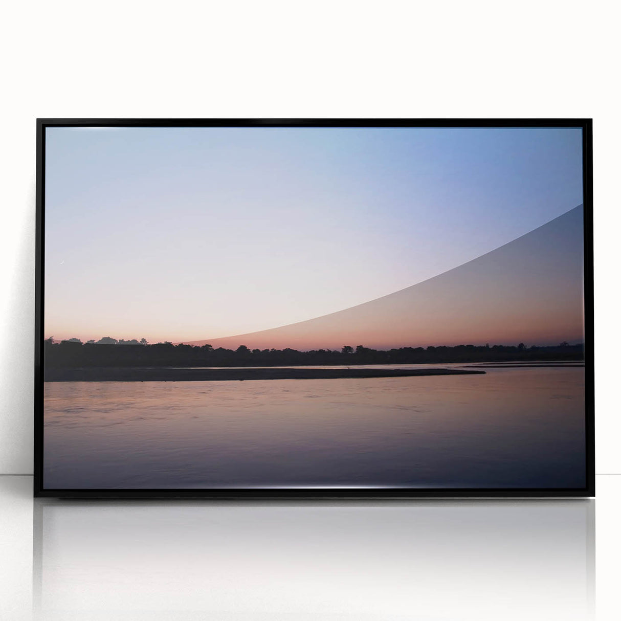 Large abstract wall art depicting a scenic Nepalese landscape in muted earth tones on a framed acrylic.