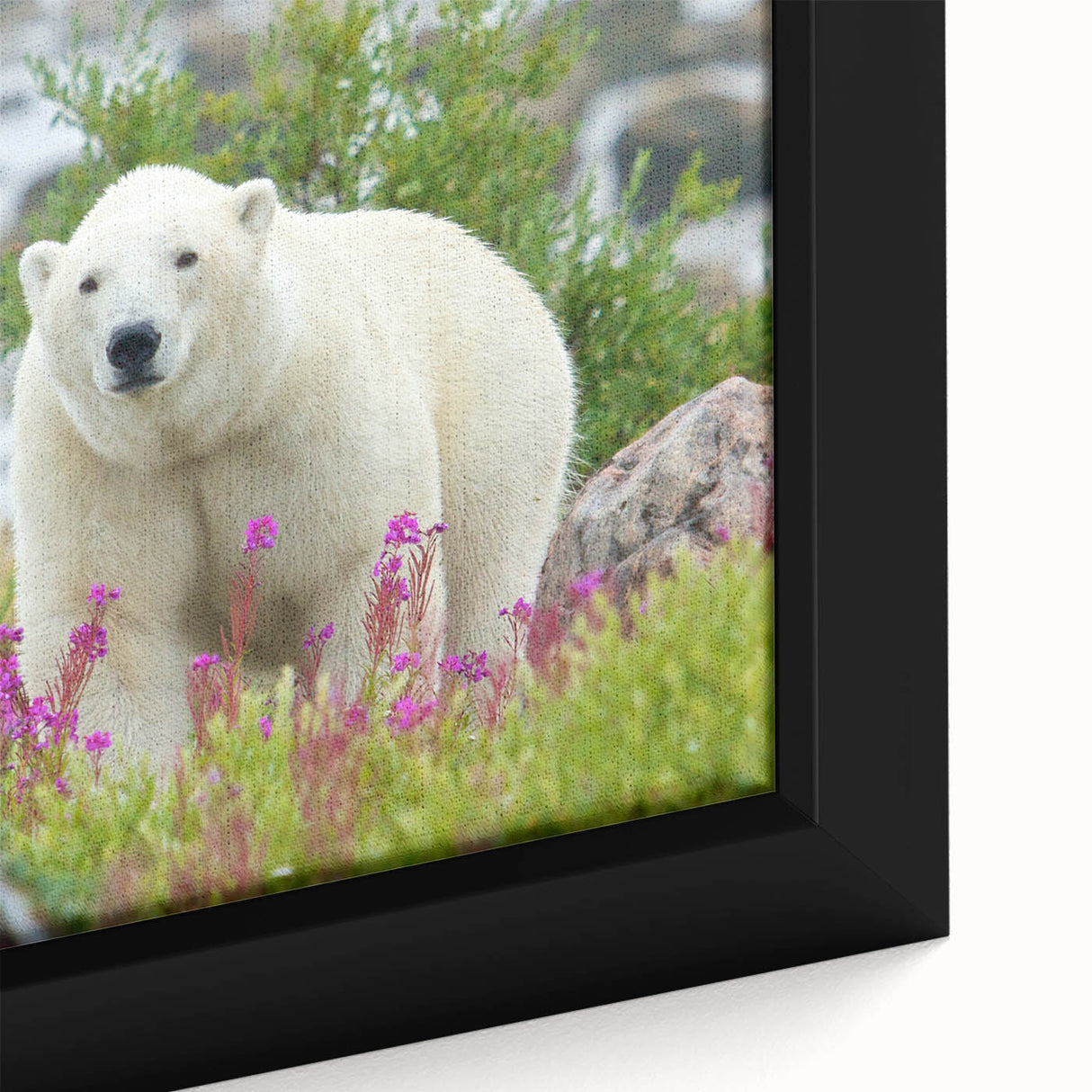 Mid-century modernist abstract landscape of Manitoba, featuring muted earth tones on a framed canvas.