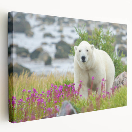 Scenic Manitoba landscape on stretched canvas, featuring muted earth tones, ideal for kitchen wall art.