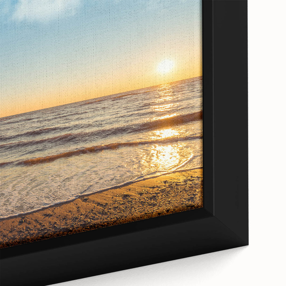 Extra large framed canvas of a textured, colorful Canadian landscape with vibrant green and blue tones.