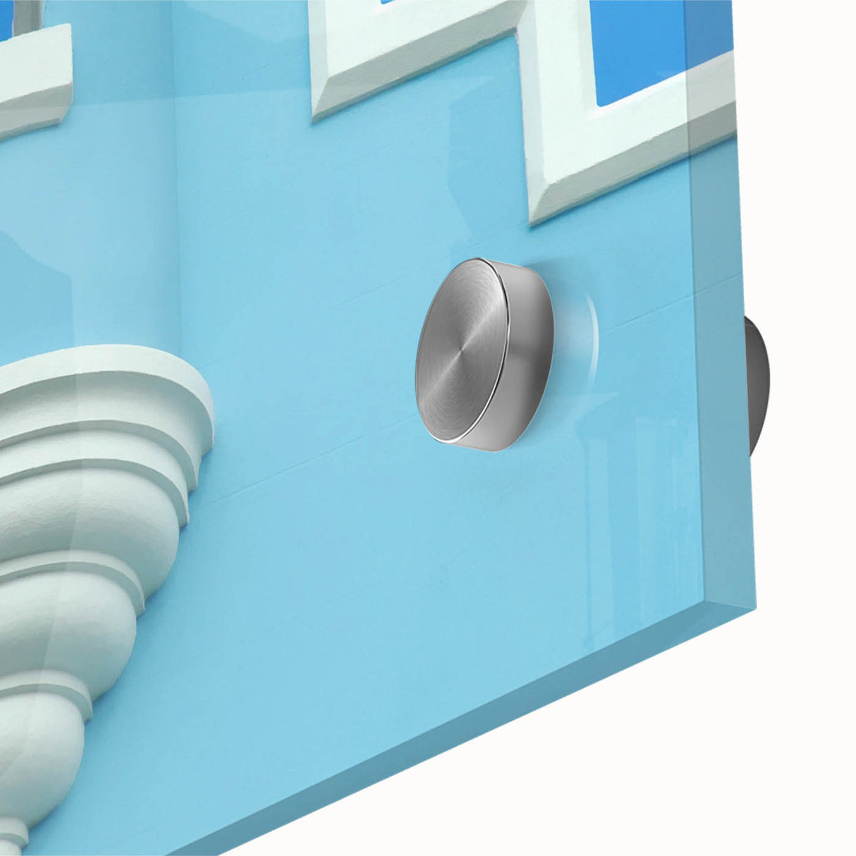 Large abstract wall art featuring Caribbean scenery in acrylic glass, ideal for dining room ambiance.