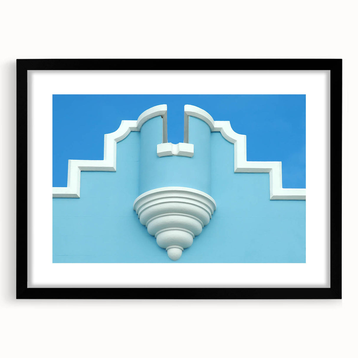 Extra large framed abstract art print featuring vibrant, colorful Caribbean scenery on textured canvas.