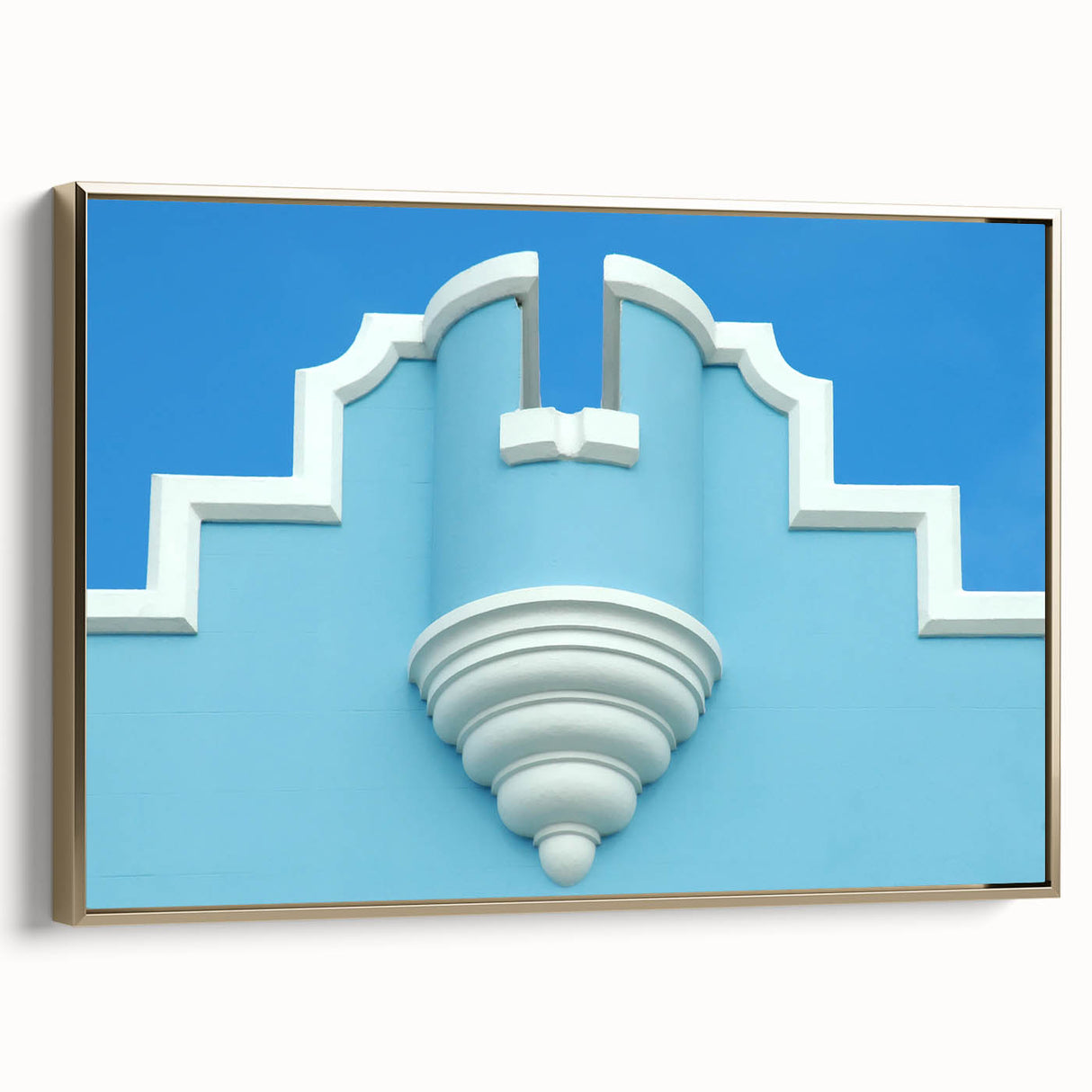 Vintage poster art of a Caribbean scenery on a framed canvas, featuring vibrant colors, ideal for living room decor.