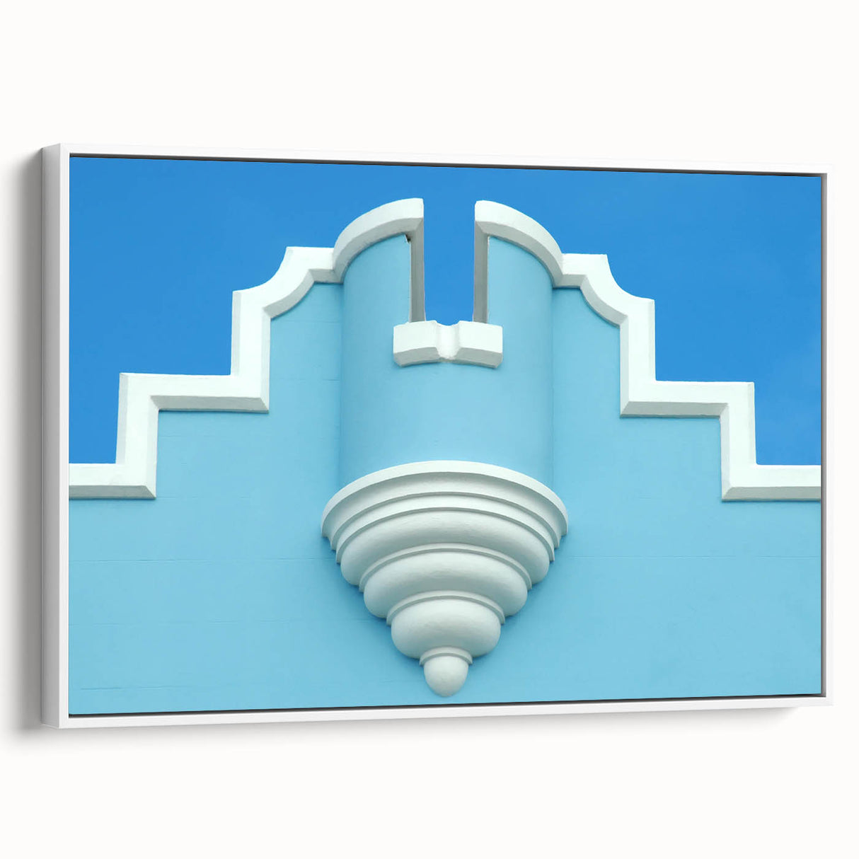 Framed canvas landscape art paintings depicting a vintage Bermuda seaside scene in vibrant colors.