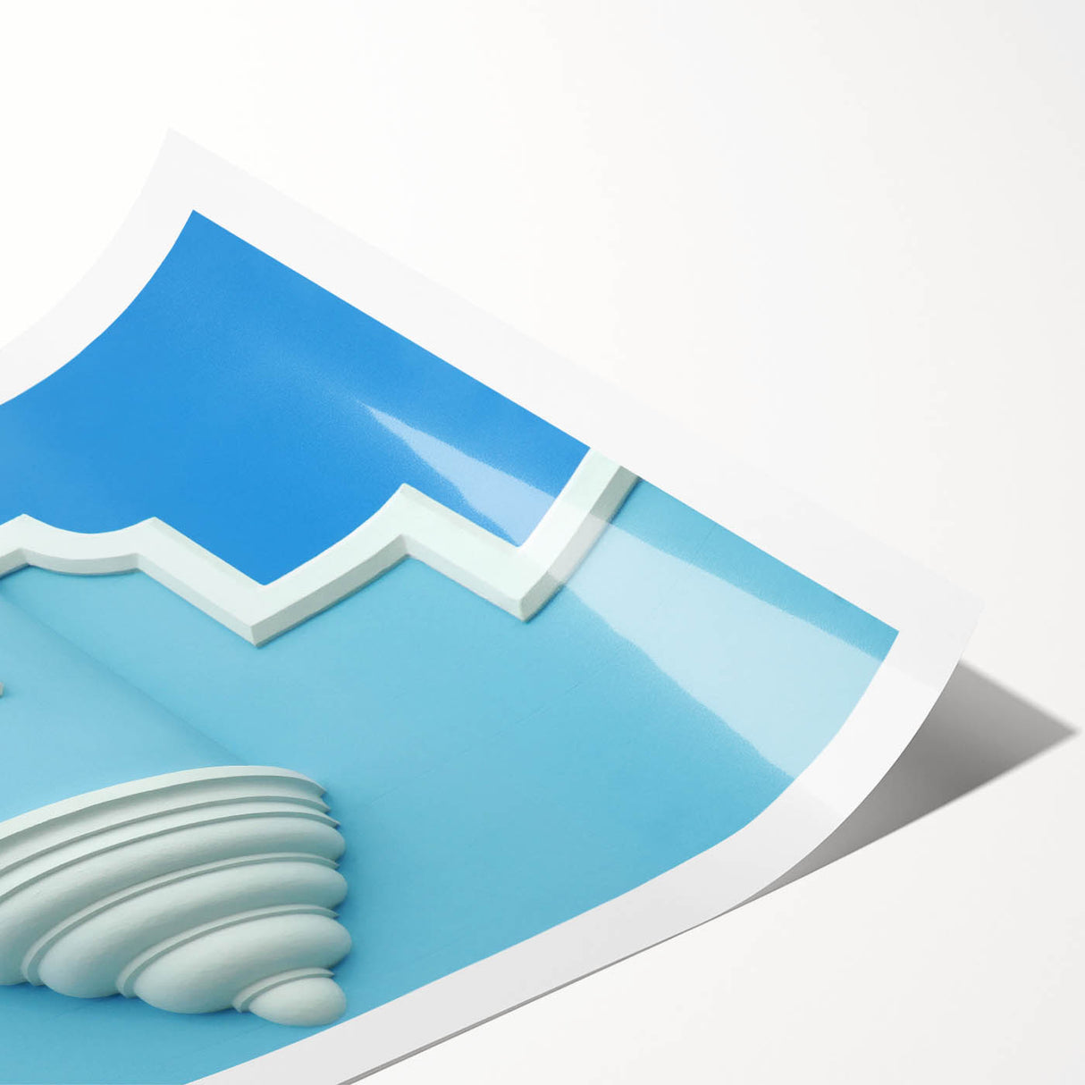 Extra large rolled print featuring line art flowers in soft pastel shades, ideal for large living room wall art.