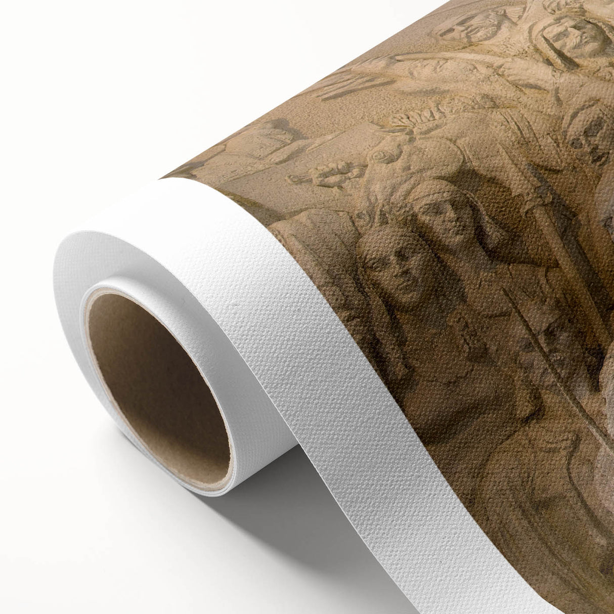 Art Deco poster of a serene Albanian landscape on rolled canvas, ideal for nursery wall art or dining room decor.