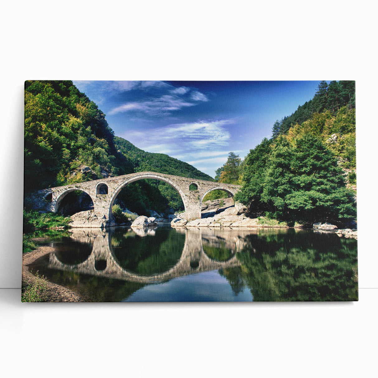 Black and white photograph of a European cityscape on large stretched canvas, suitable for kitchen art.