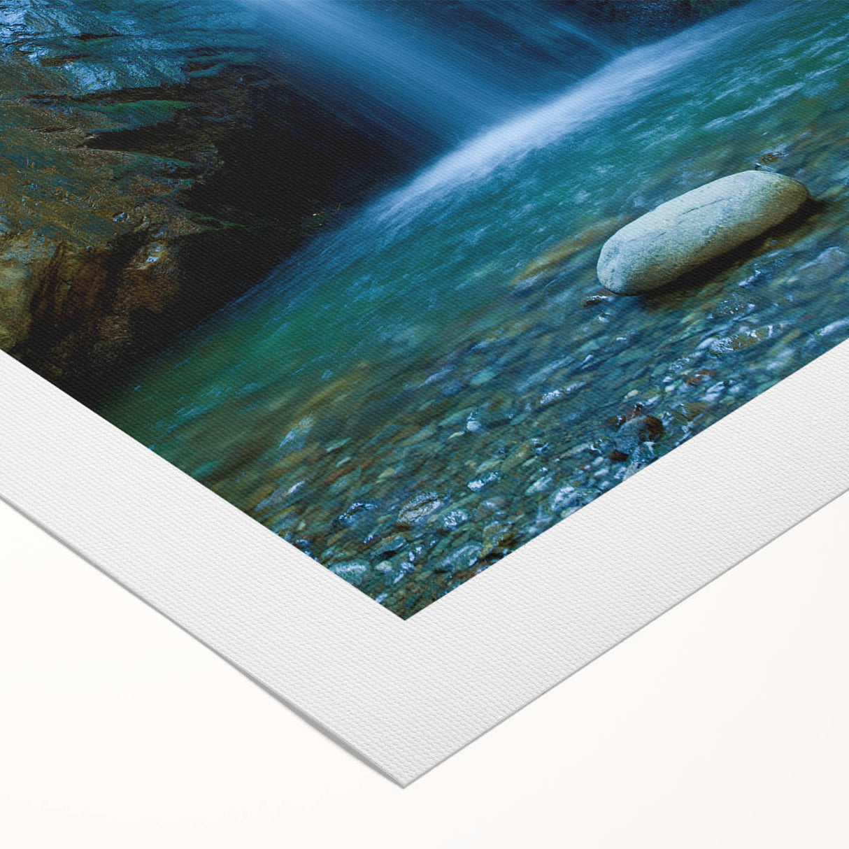 Art deco poster of a European Cyprus landscape on rolled canvas, suited for dining room decor.