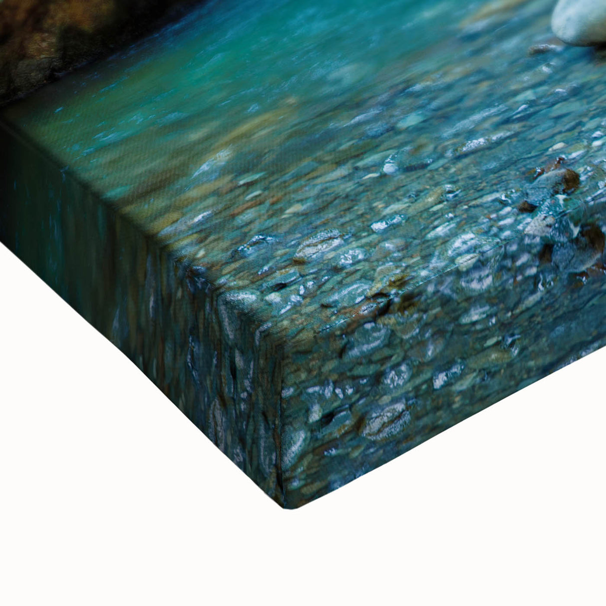 Black and white landscape painting of a European scenery on a large stretched canvas, ideal for bedroom wall art.