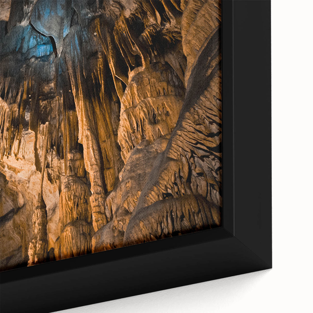 Extra large framed canvas of a vibrant Slovakian landscape in black with colorful, textured details.