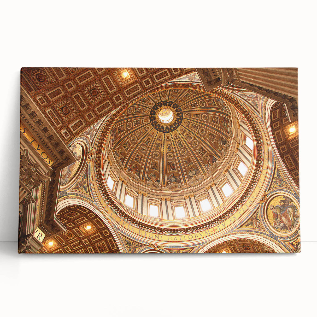 Black and white photo of the Vatican on stretched canvas, suited for kitchen or bedroom decor.