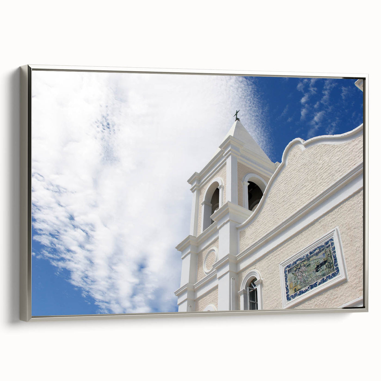 Framed canvas landscape art painting depicting the scenic Cabo San Lucas coastline in vibrant hues.