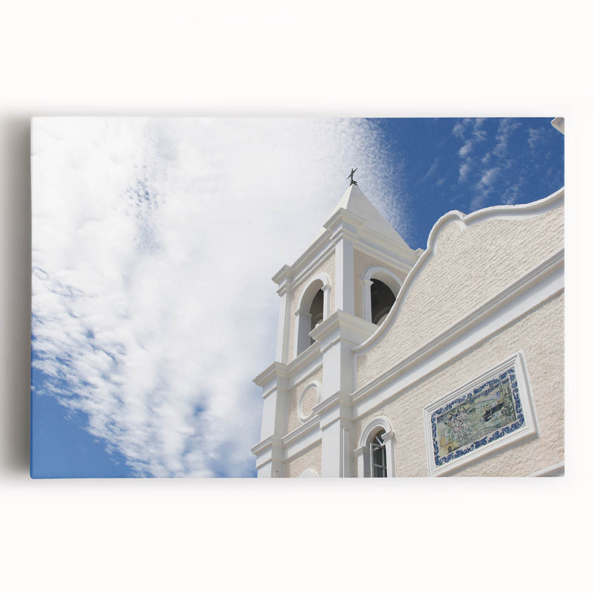 Black and white stretched canvas of Cabo San Lucas scenery, ideal for kitchen wall art.