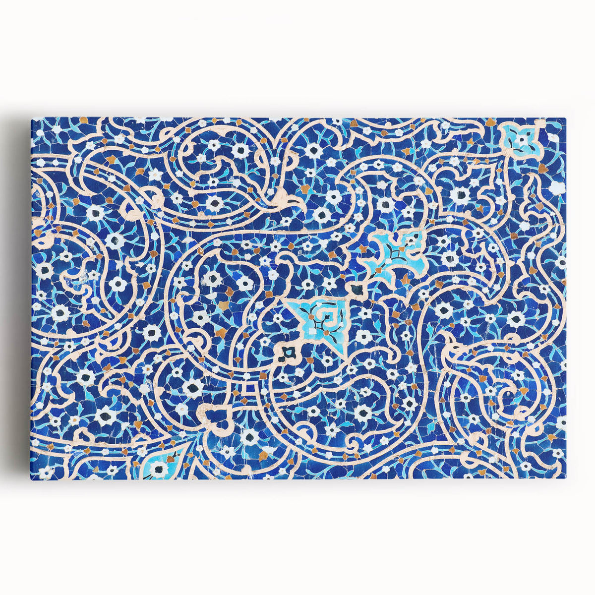 Black and white stretched canvas of a Middle Eastern Iranian landscape, ideal for kitchen wall art.