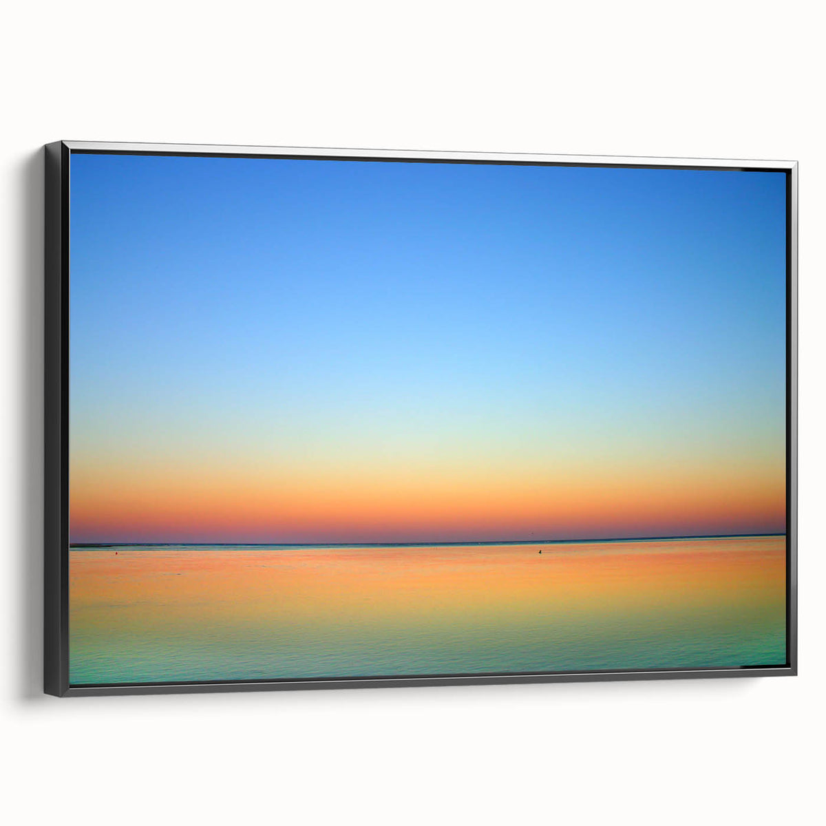 Black and white framed canvas featuring a vintage landscape of Cape Cod, ideal for bedroom wall decor.