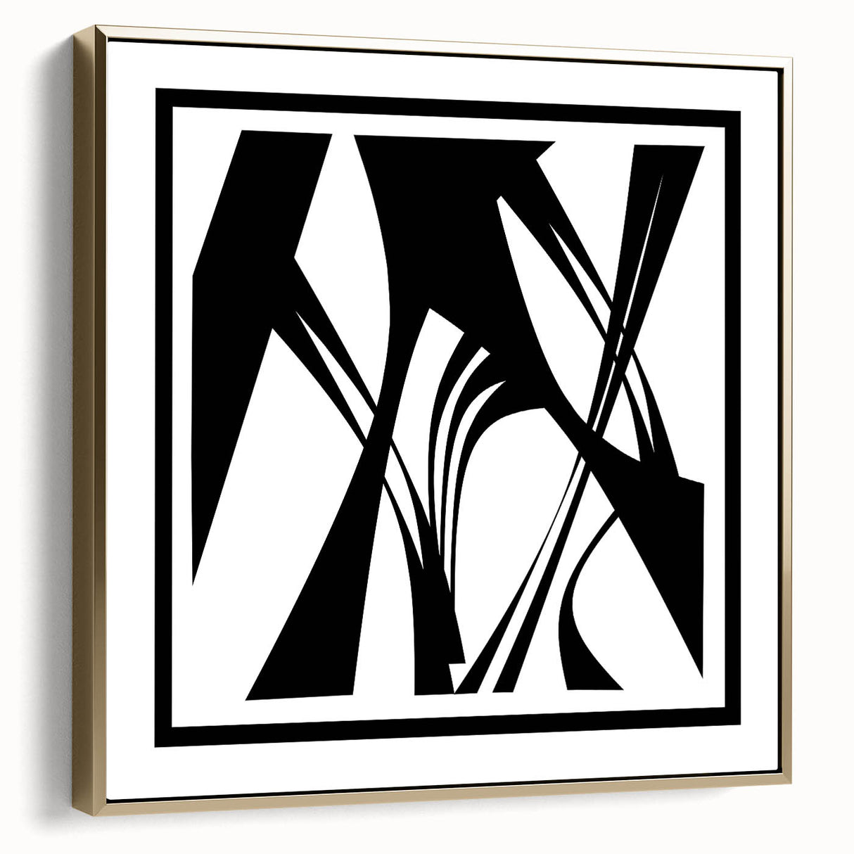 Black and White Office Wall Art – Abstract Geometric Corporate Decor