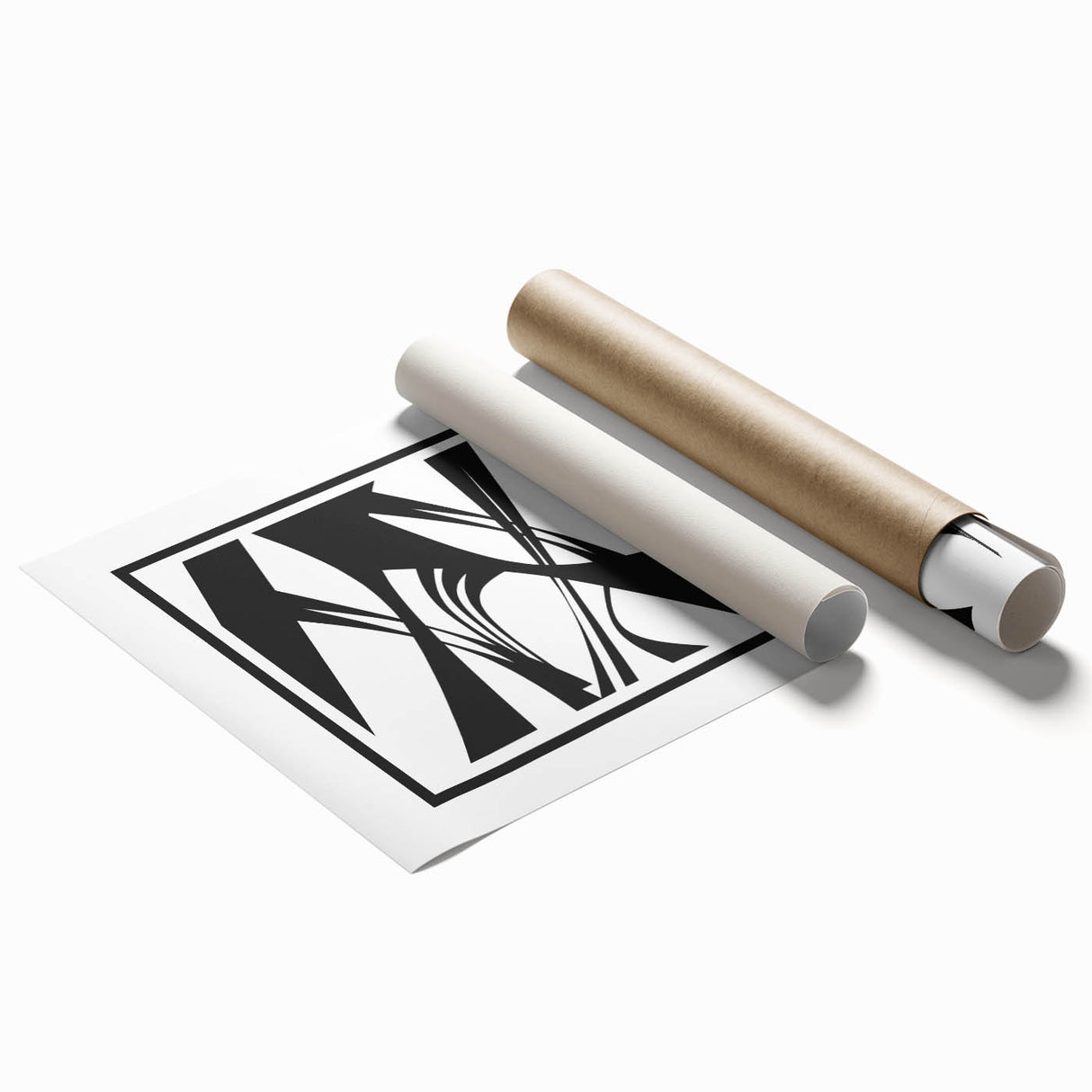 Black and White Office Wall Art – Abstract Geometric Corporate Decor