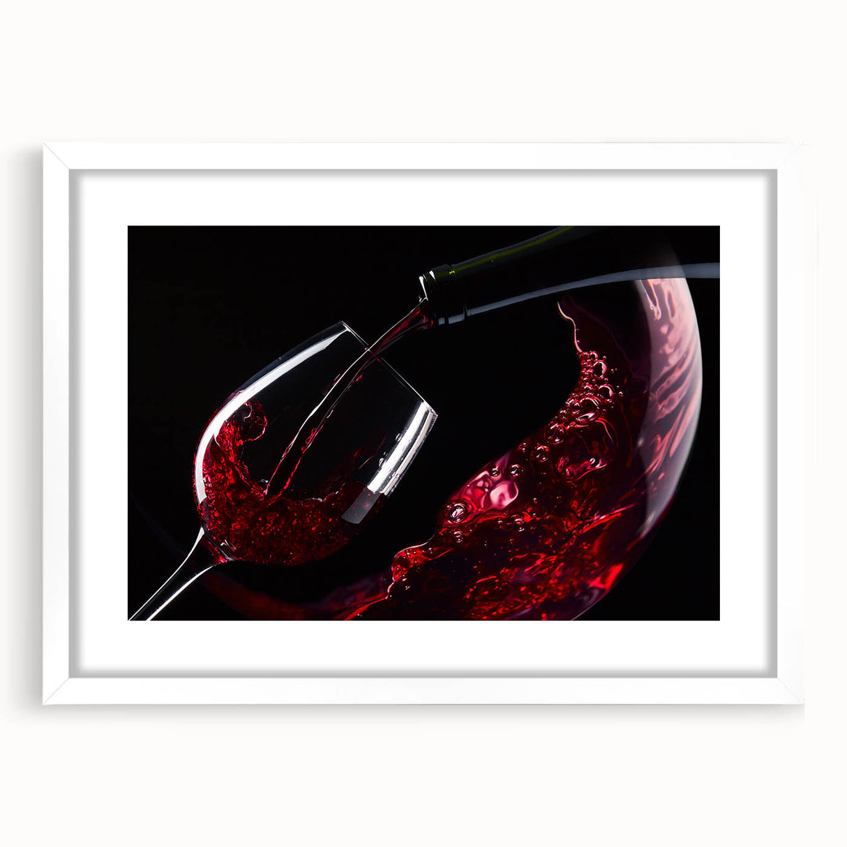 Red Wine Elegance - Modern Kitchen Art for Sophisticated Decor