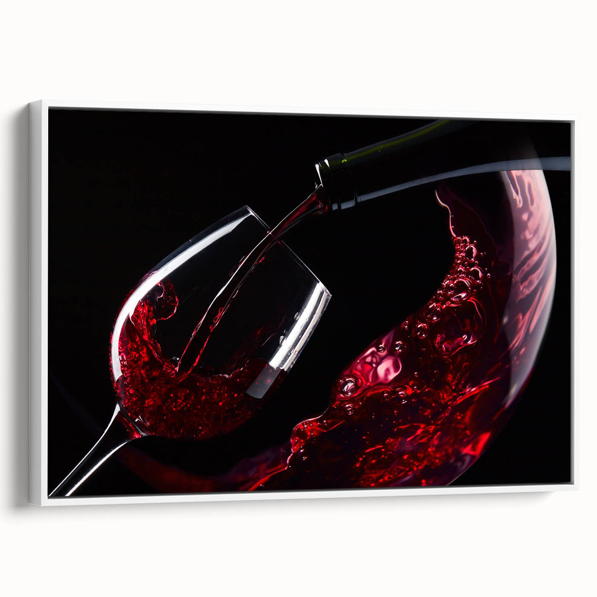 Red Wine Elegance - Modern Kitchen Art for Sophisticated Decor