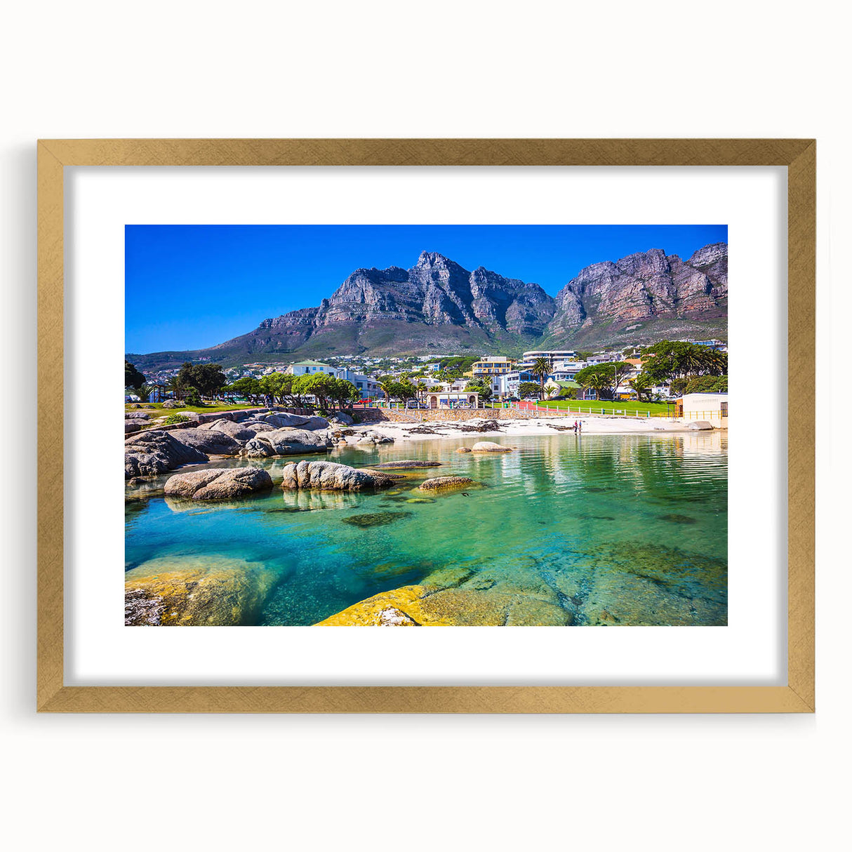 Extra large abstract art print featuring a textured depiction of the South African scenery in muted earth tones.