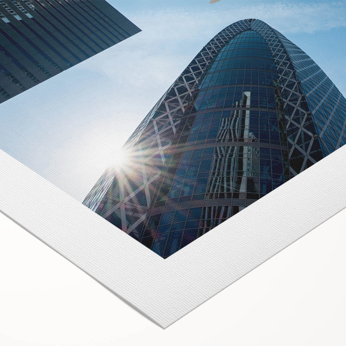 Art deco poster featuring a vibrant Tokyo cityscape on rolled canvas, suitable for dining room decor.