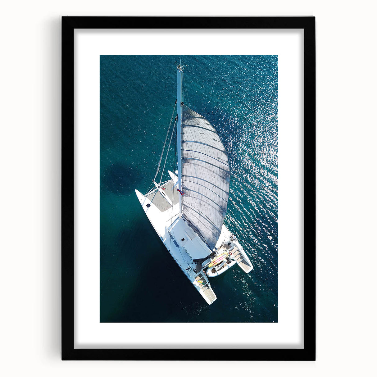 Extra large framed abstract print featuring vibrant Caribbean scenery, ideal for living room decor.