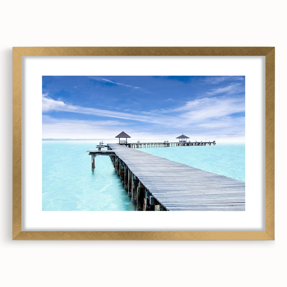 Extra large framed abstract art print featuring textured scenery of Cancun in gold tones, ideal for living room decor.