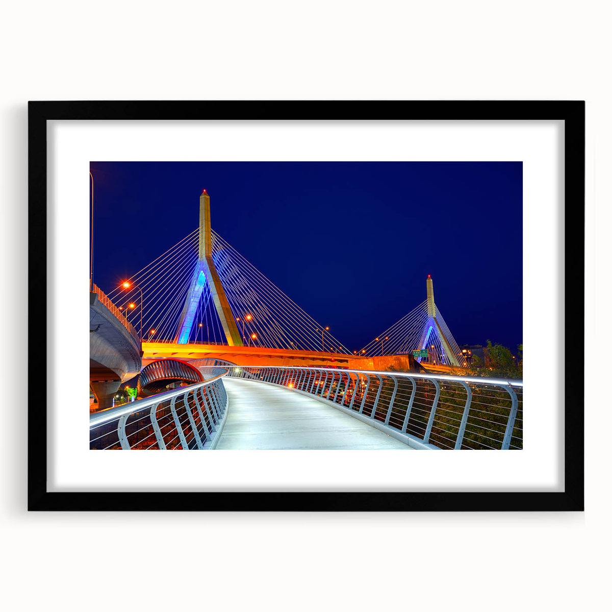 Abstract art print of Boston scenery in vibrant colors on a textured, extra large canvas, ideal for living room decor.