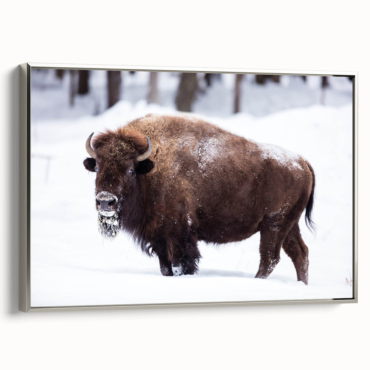 Framed canvas depicting a vintage-style North Dakota landscape in colorful tones, ideal for enhancing a living room or study.