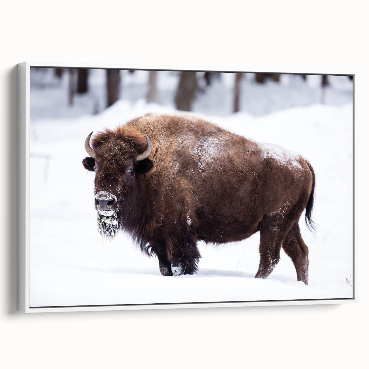 Vintage poster art of a North Dakota landscape in colorful hues on a large framed canvas, suitable for living room decor.