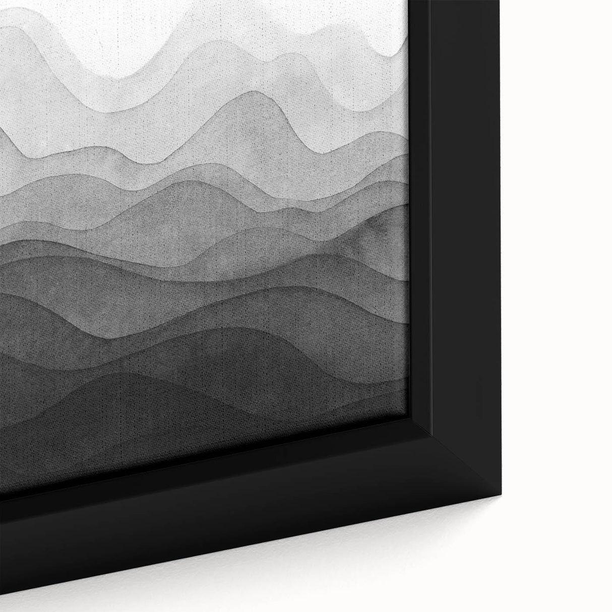 Black and White Office Wall Art – Abstract Gradient Landscape
