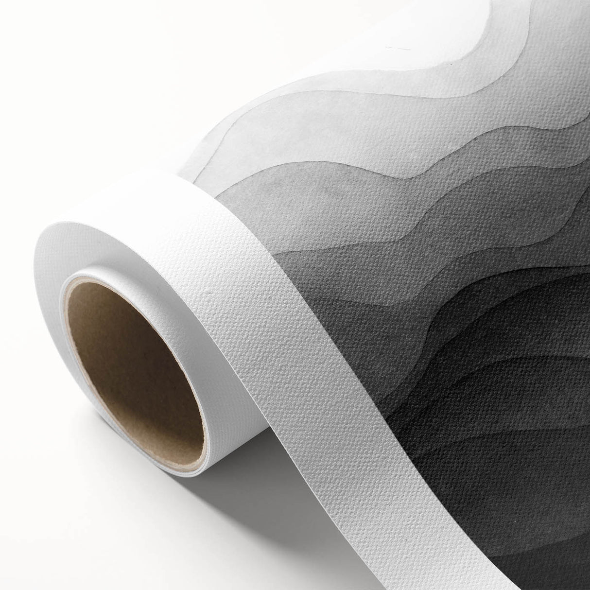 Black and White Office Wall Art – Abstract Gradient Landscape