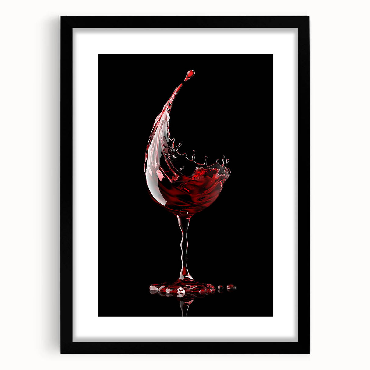 Wine Splash Elegance - Framed Kitchen Prints for Modern Decor