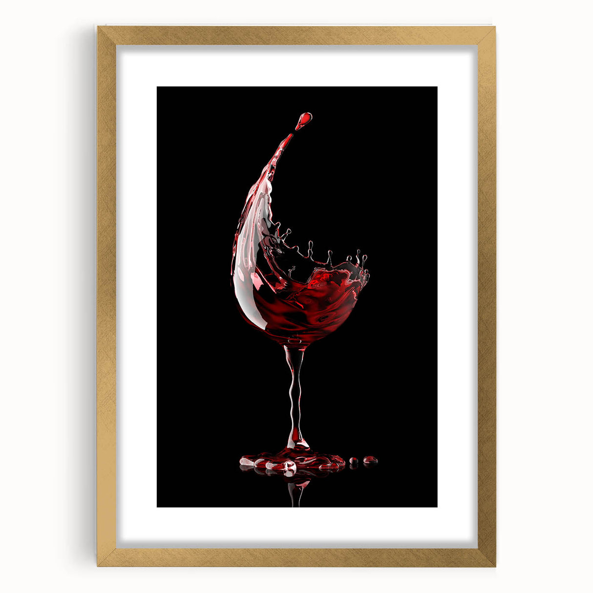 Wine Splash Elegance - Framed Kitchen Prints for Modern Decor