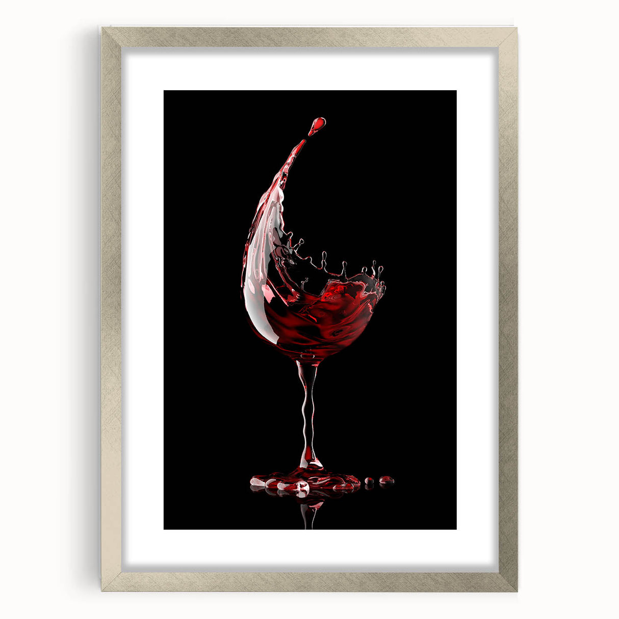 Wine Splash Elegance - Framed Kitchen Prints for Modern Decor