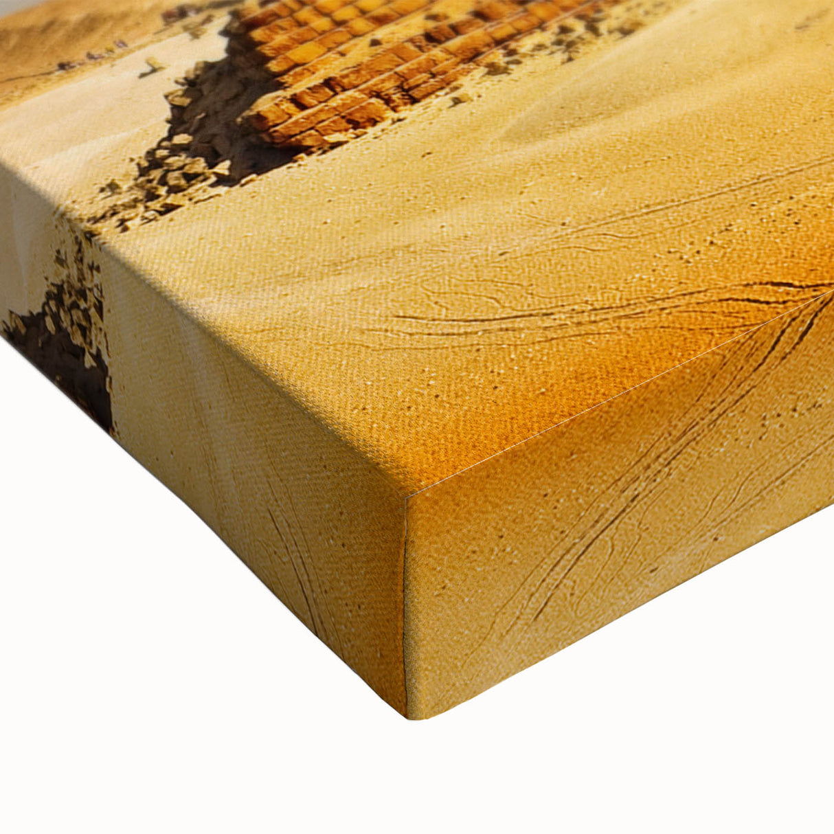 Large black and white landscape art painting of the Egyptian desert on stretched canvas, suitable for bedroom wall decor.