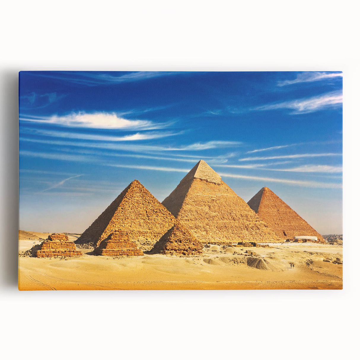 Black and white large canvas print of the Egyptian landscape, ideal for kitchen wall art.