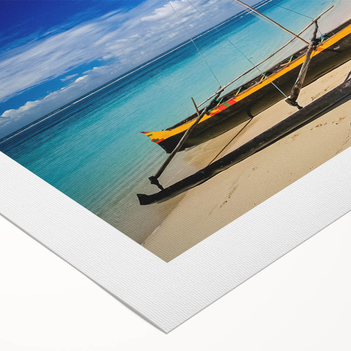 Art deco poster of Madagascar scenery in muted earth tones on rolled canvas, suitable for dining room walls.