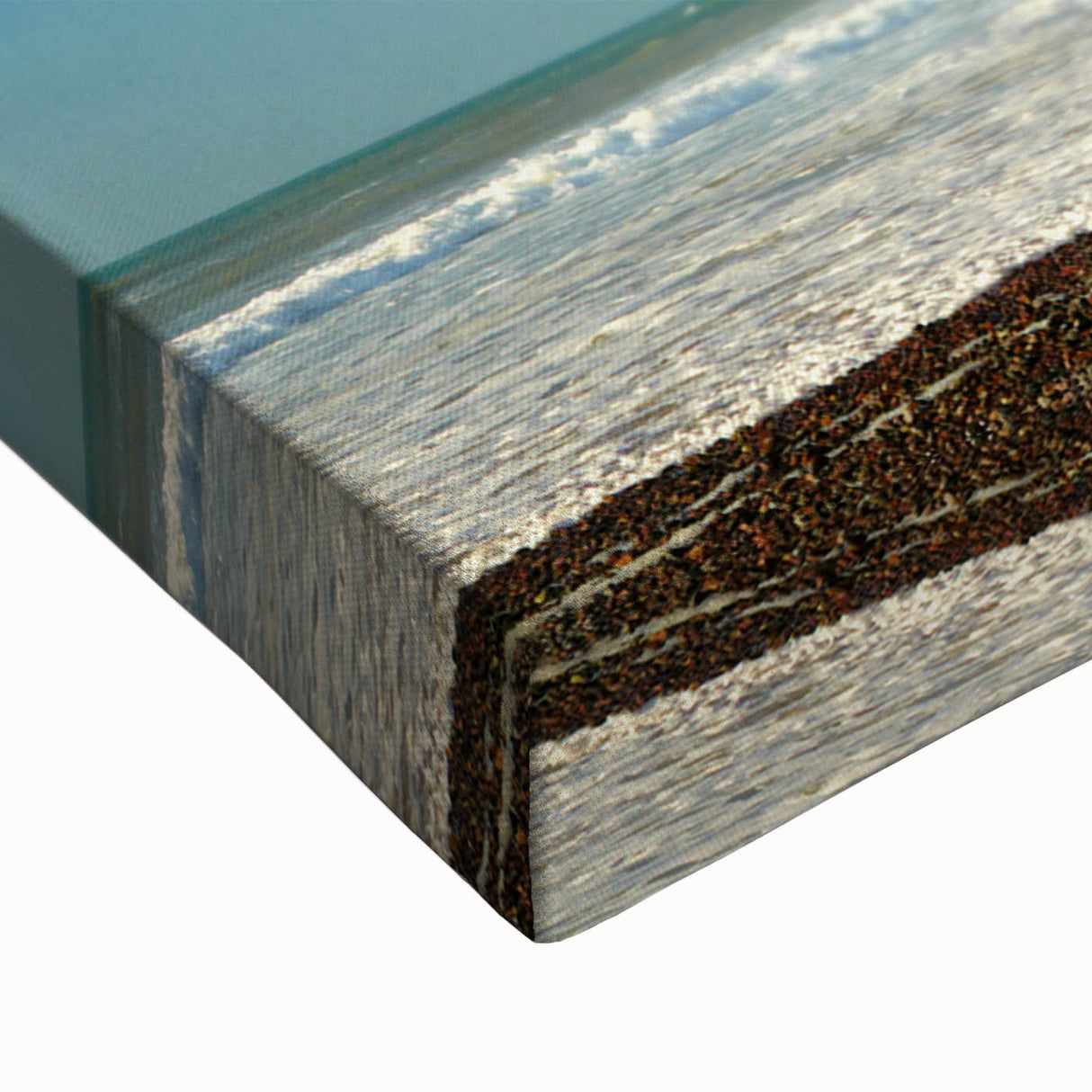 Large art on stretched canvas featuring a black and white Moroccan landscape, ideal for bedroom decor.