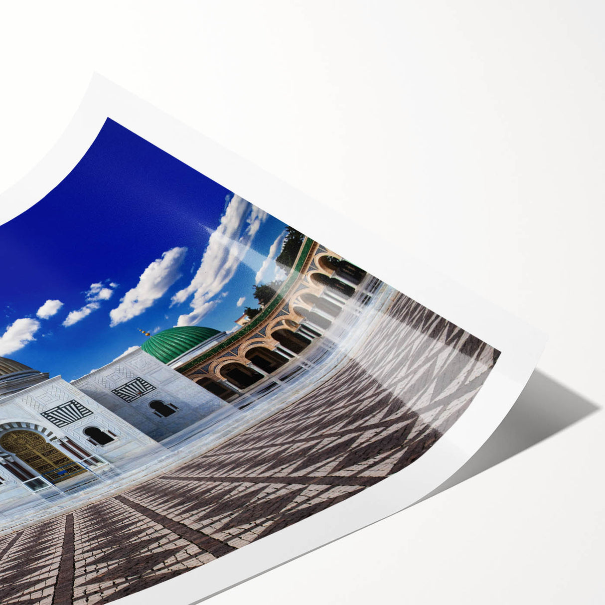 Extra large wall art featuring line art flowers in muted earth tones on a rolled canvas.