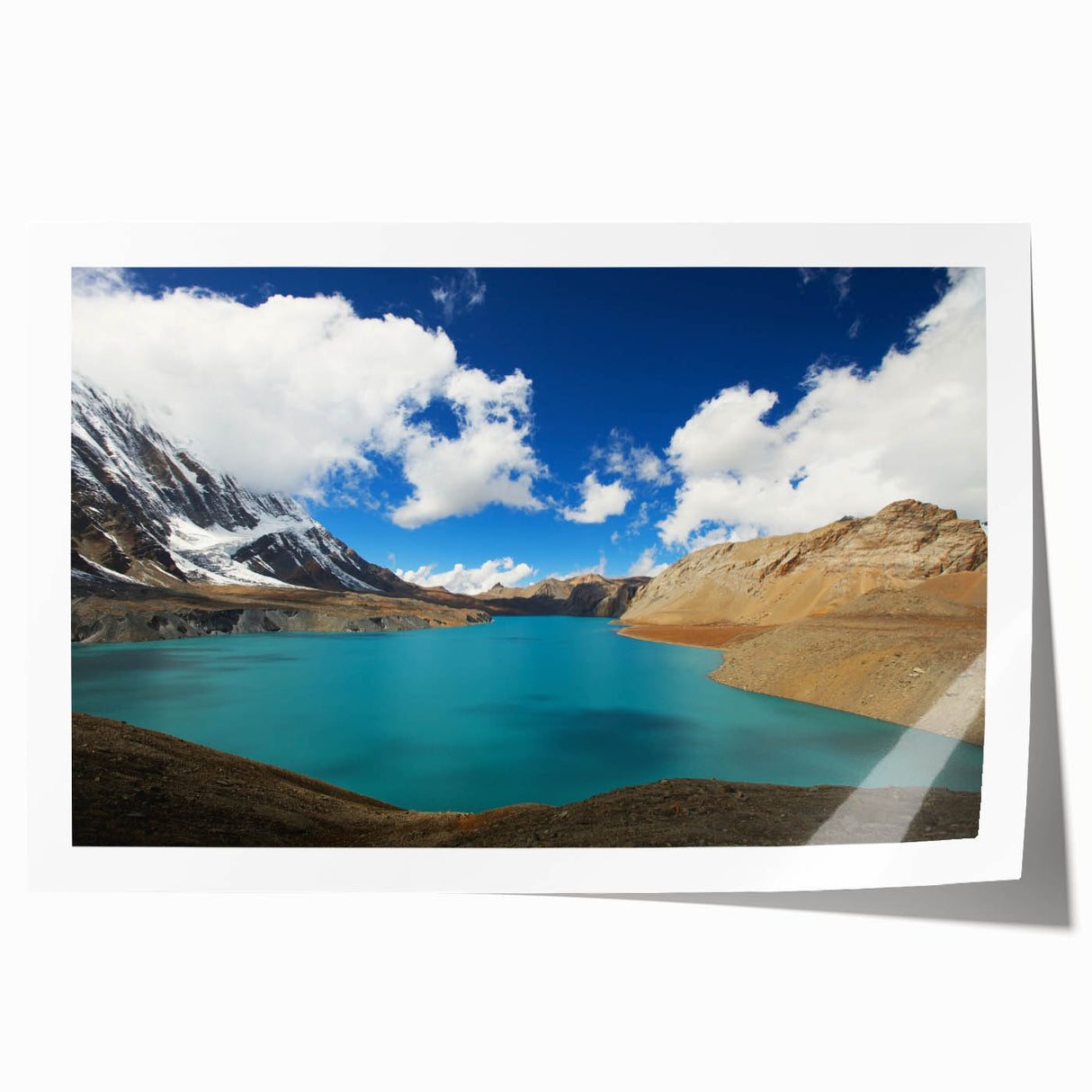 Extra large rolled print depicting vibrant floral scenery in Nepal, ideal for art wall dining room.