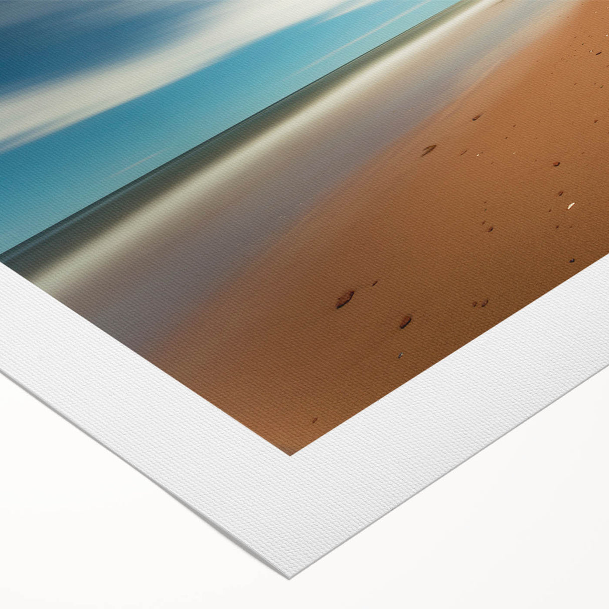 Art deco poster of Prince Edward Island scenery in soft pastel colors on rolled canvas, suitable for dining room or bathroom.