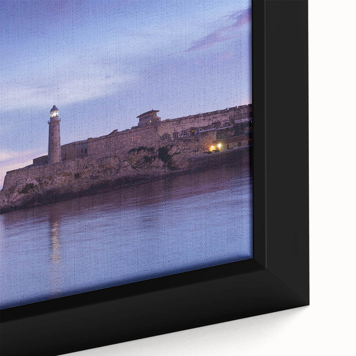 Extra large framed canvas of a textured Caribbean landscape in vibrant, colorful art tones, ideal for living room decor.