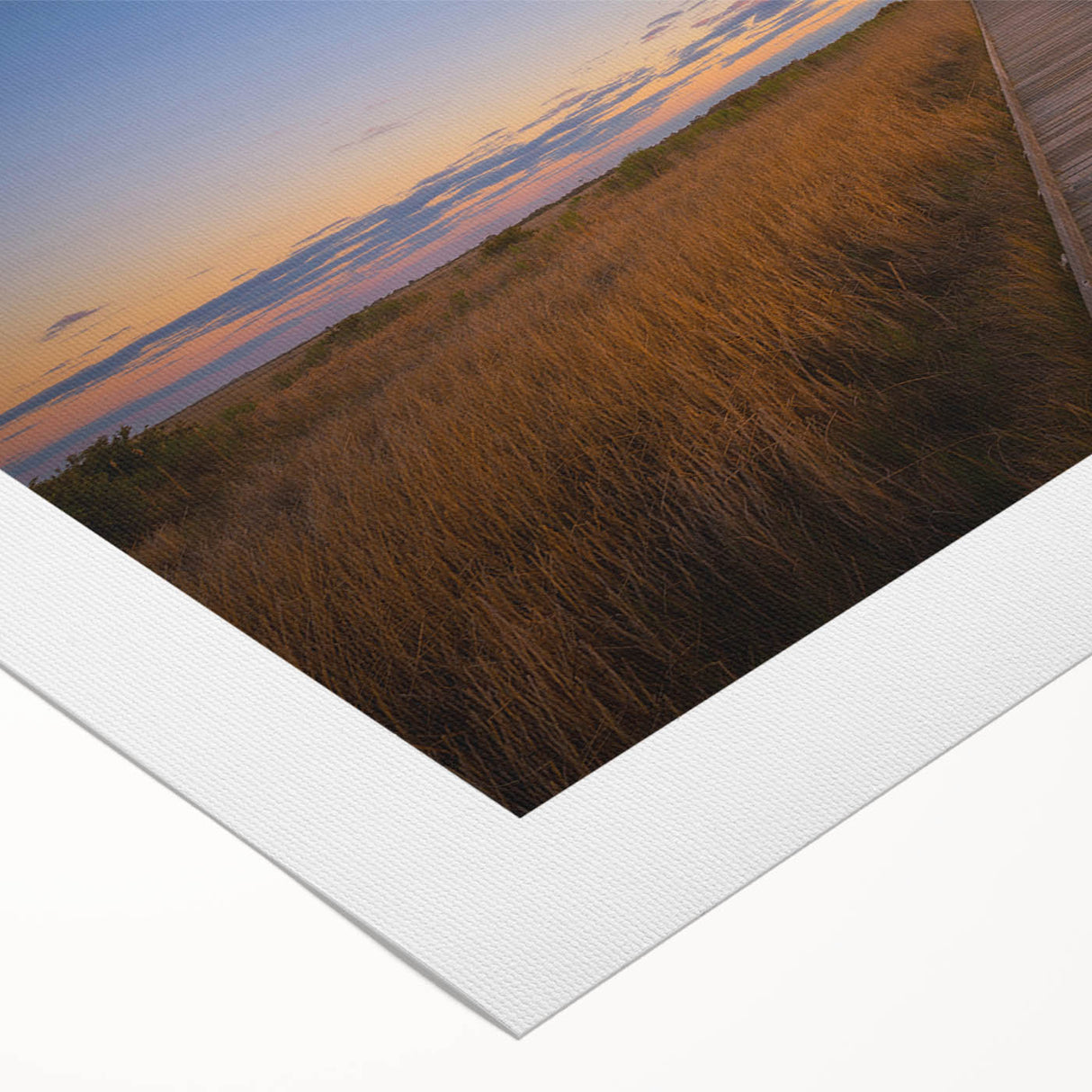 Art deco poster of Cape Hatteras with cool blue and gray tones on rolled canvas, suitable for dining room wall art.