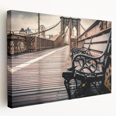 Stretched canvas featuring a serene Long Island scenery in soft blue and green tones, suitable for kitchen wall art.