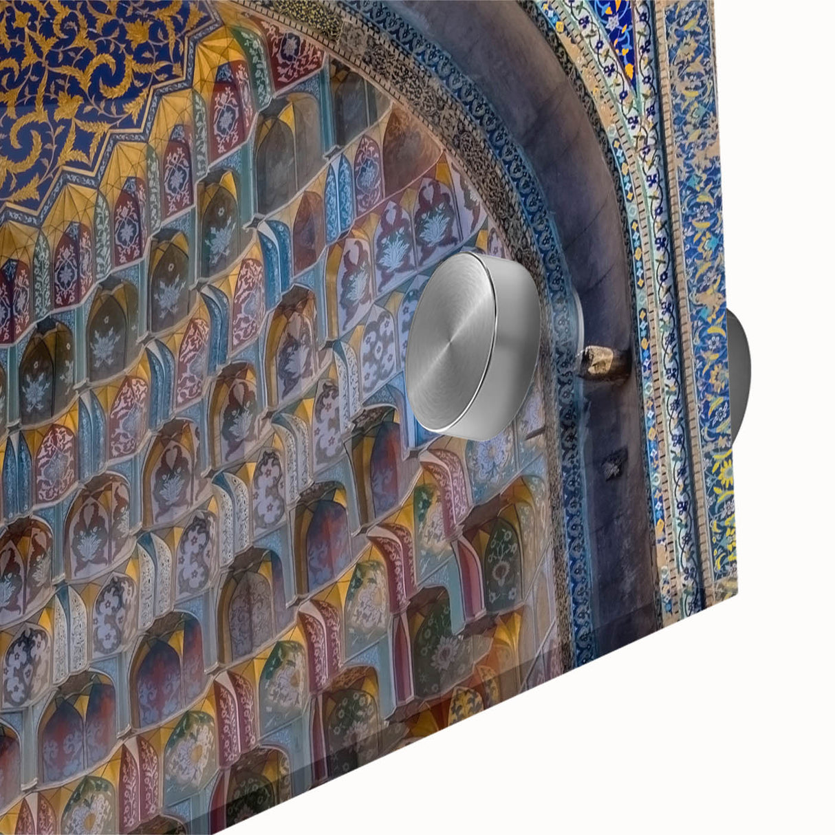 Large abstract wall art of a Turkish landscape in muted earth tones on acrylic glass, ideal for dining room ambiance.